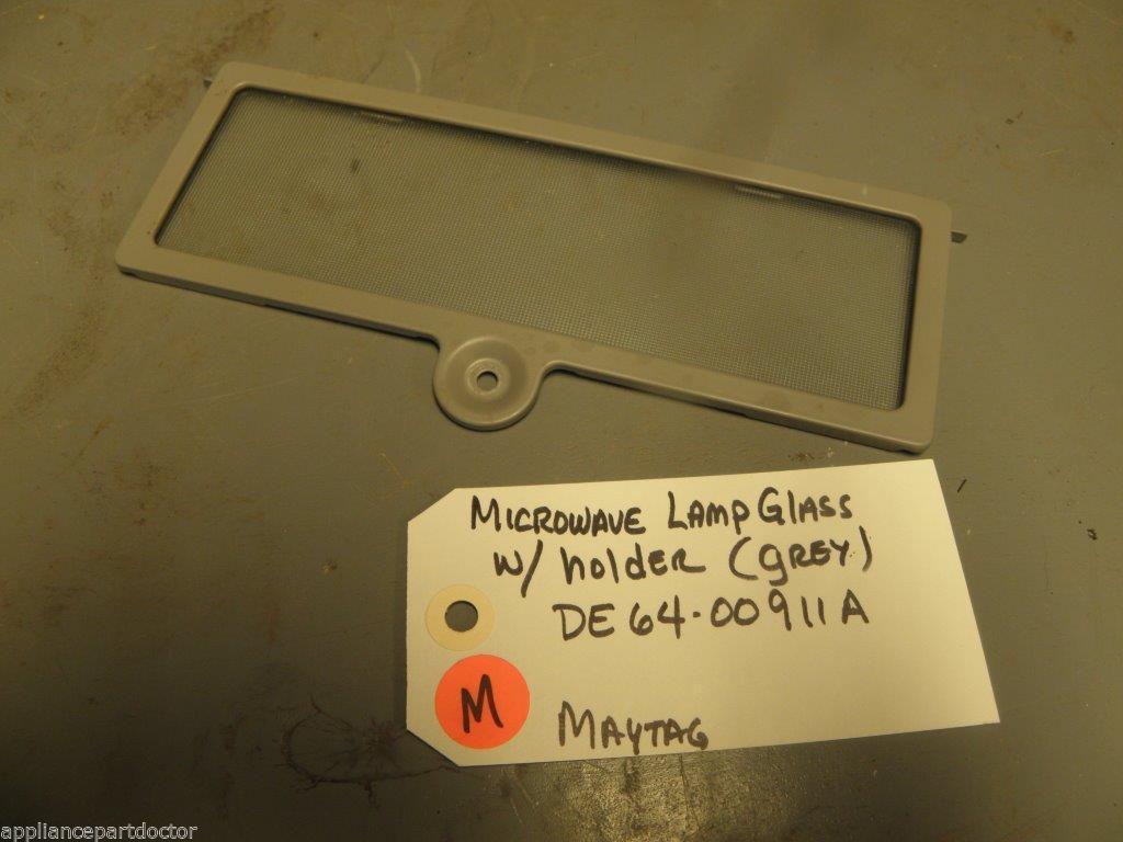 Maytag Microwave DE64-009111A Lamp Glass w/holder(grey) USED Maytag Microwave DE64-009111A Lamp Glass w/holder(grey) USED